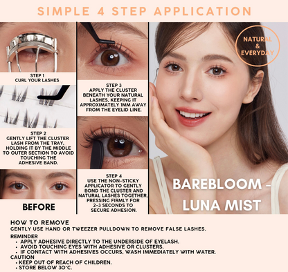 BAREBLOOM - Luna Mist ( Pre - Glued )
