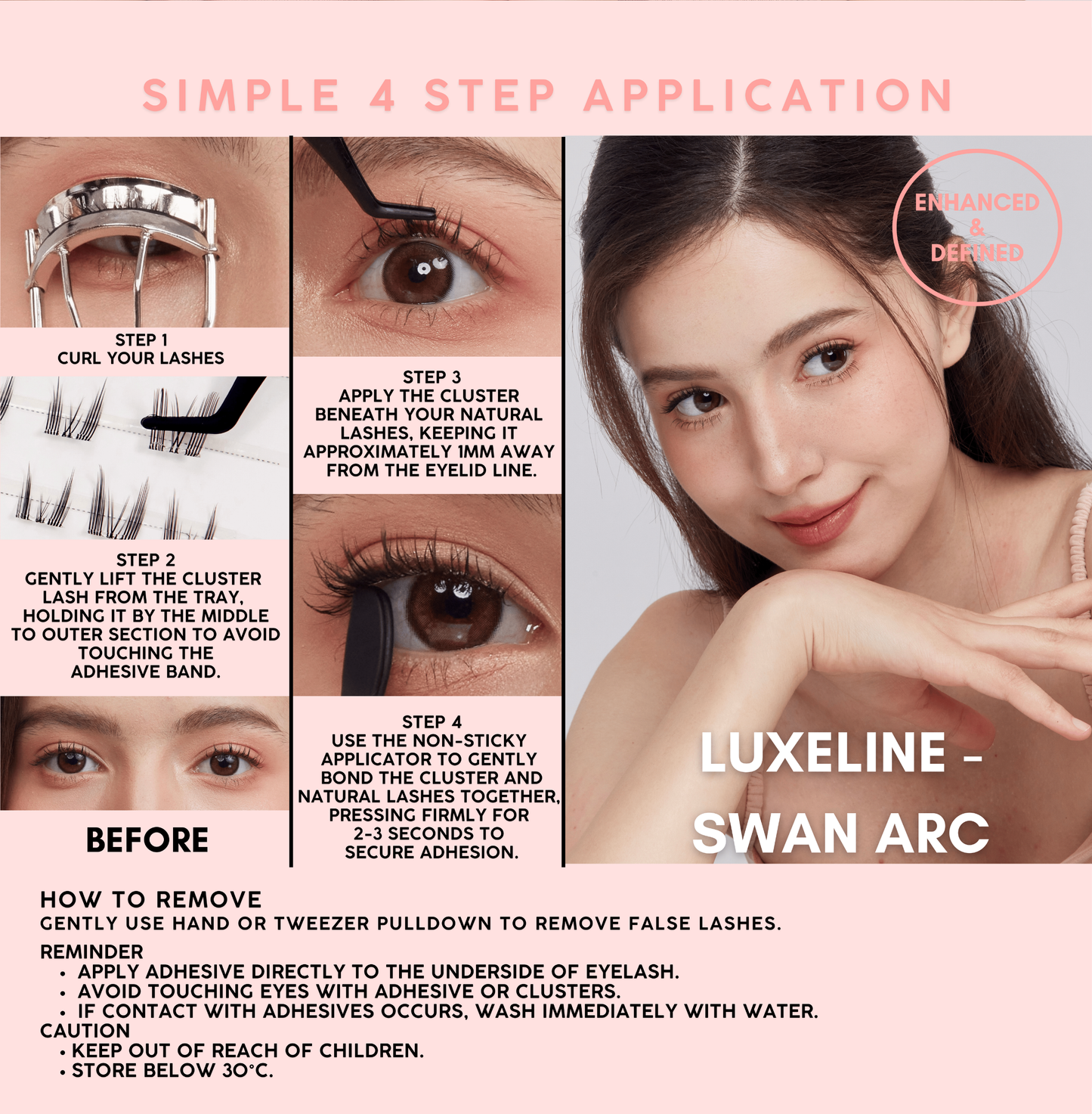 LUXELINE- Swan Arc ( Pre - Glued )
