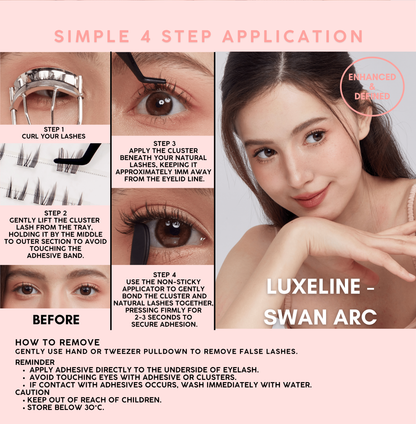 LUXELINE- Swan Arc ( Pre - Glued )