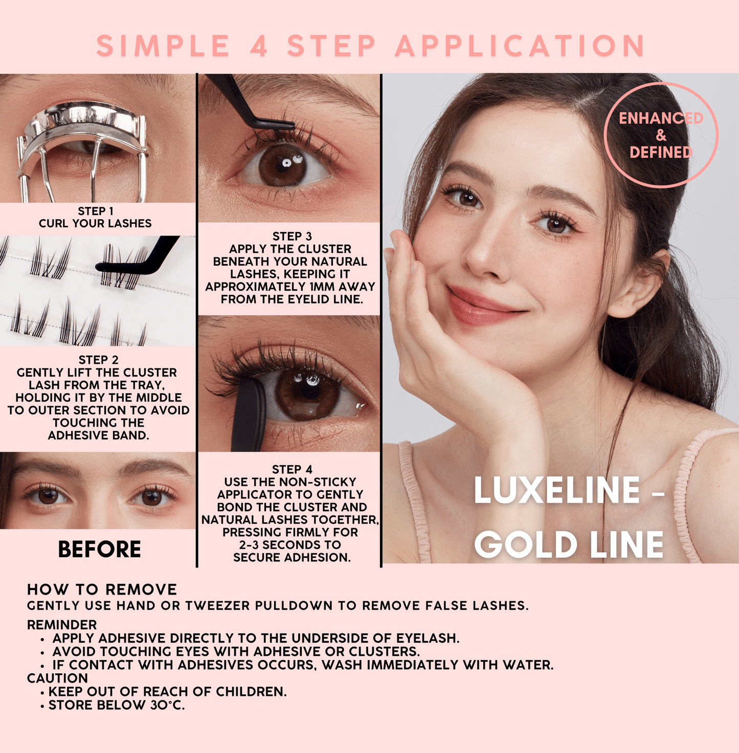 LUXELINE- Gold Line ( Pre - Glued )