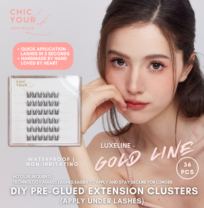 LUXELINE- Gold Line ( Pre - Glued )